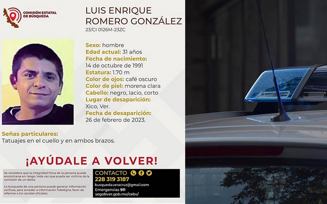 Buscan a Luis Enrique Romero González; desapareció en Xico - Diario de  Xalapa | Noticias Locales, Policiacas, sobre México, Veracruz, y el Mundo